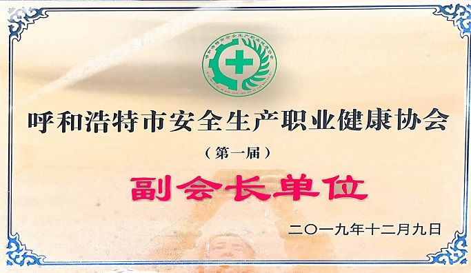 呼和浩特市安全生產職業健康協會副會長單位